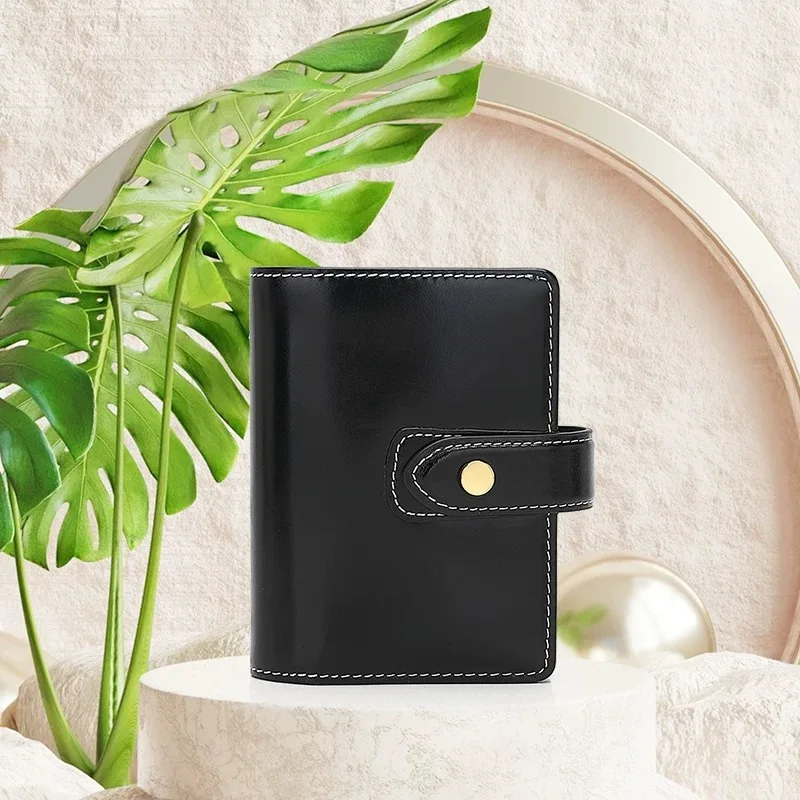 YIWI M5 Genuine Leather Regular A8 Rings Planner 5-hole Mini Size Notebook with big Rings Organizer Journey Diary