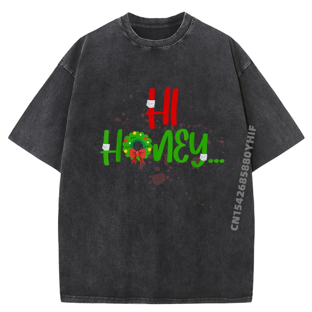 

Свободная футболка с рисунком Hi Honey, дизайнерская футболка, мужская футболка с коротким рукавом, уличная стираная одежда в стиле хип-хоп