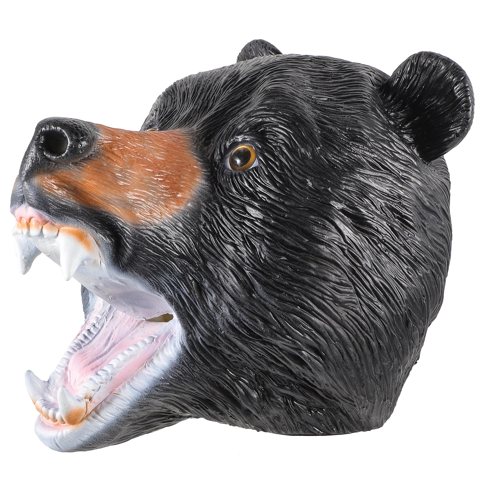 Polar Bear Mask Head Halloween Masks for Adults Emulsion Dress Up Props Party Costume Accessories Black Bear Design Comfortable