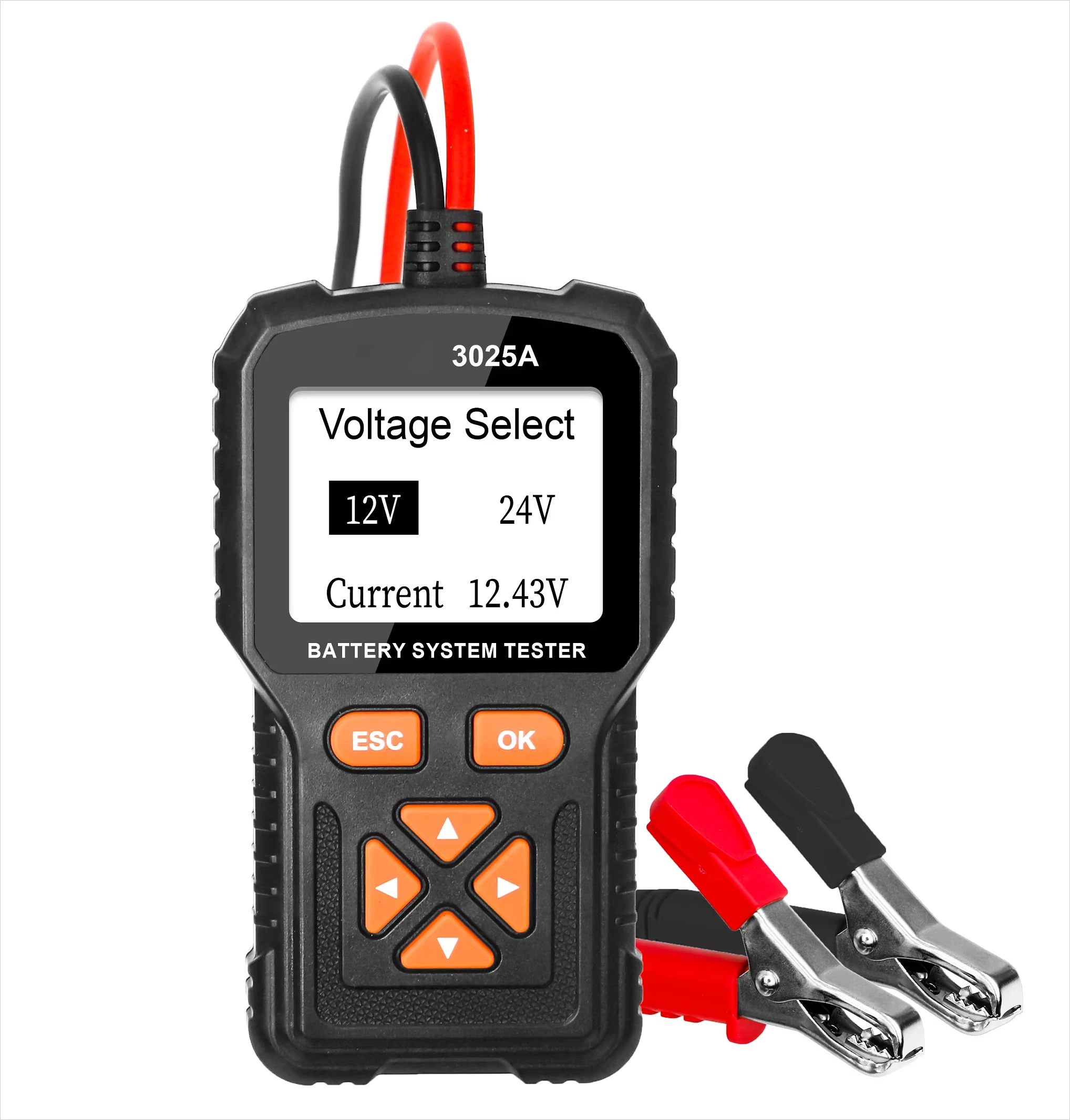 

3025A 12V 24V Car Battery Tester INTELLIGENT BATTERY TESTER 12 Volt and 24 Volt Lead-acid Batteries