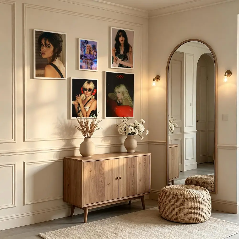 music Camila Cabello Poster Poster Waterproof HD Unframed Self‑Stick Decor Wall Art for Home Room Decoration Gift