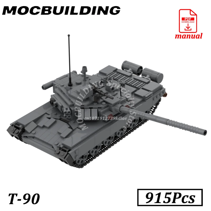 Main Battle Tank Blocks T-90 Tank Bricks MBT Military Tank Model MOC Building Toys Battlefield Machine Toys Construction Gift