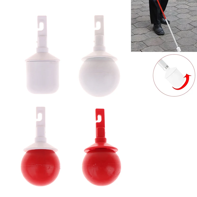1Pc Plastic Hook Type Cane Tip Rolling Ball Walking Stick Replacement Tip Accessories For Blind Hook Cane Tip Rolling Cane Tip
