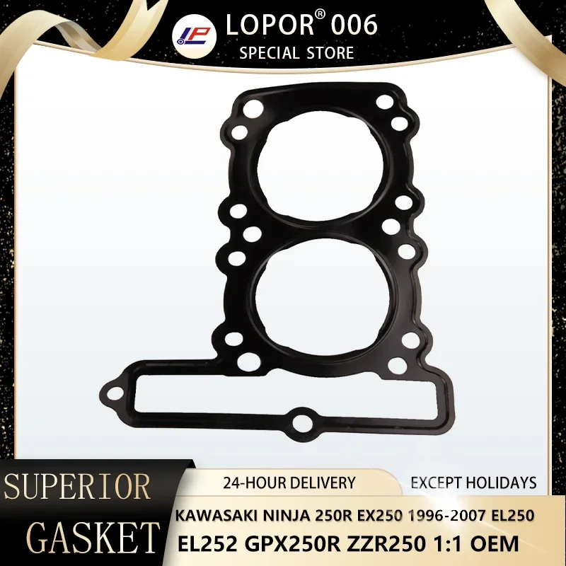 

Motorcycl Cylinder Head Gasket For Kawasaki GPX250R 88-07 ZZR250 90-07 Ninja250R-EX250 1986-1987 92-07 Eliminator250-EL250 91-96