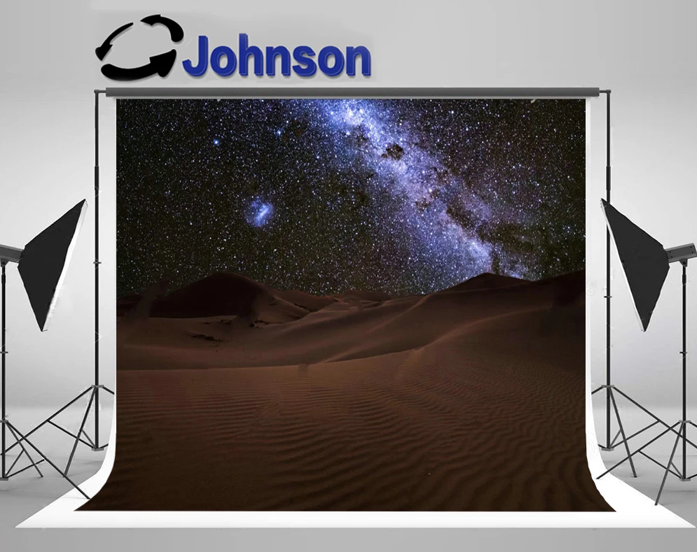 

JOHNSON Sahara Desert Under Night Starry Sky Mountain Hills backdrops High quality Computer print scenic backgrounds