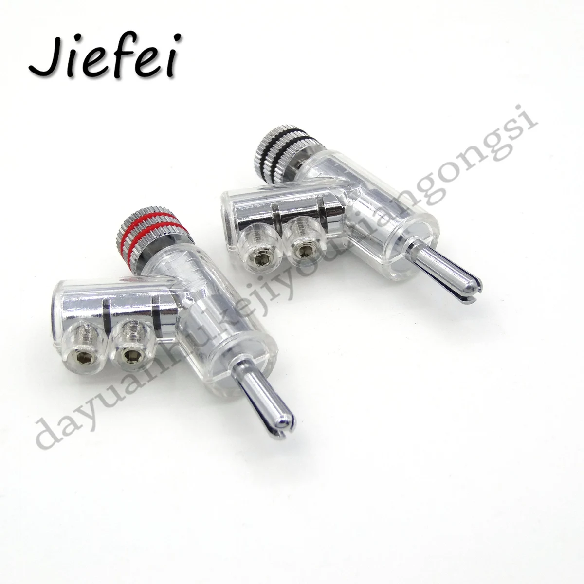 Hi-End Rhodium Plated Closed Screw Lock Speaker Cable Banana Plug Connector For DIY Speaker Wire Audio/Video Receiver