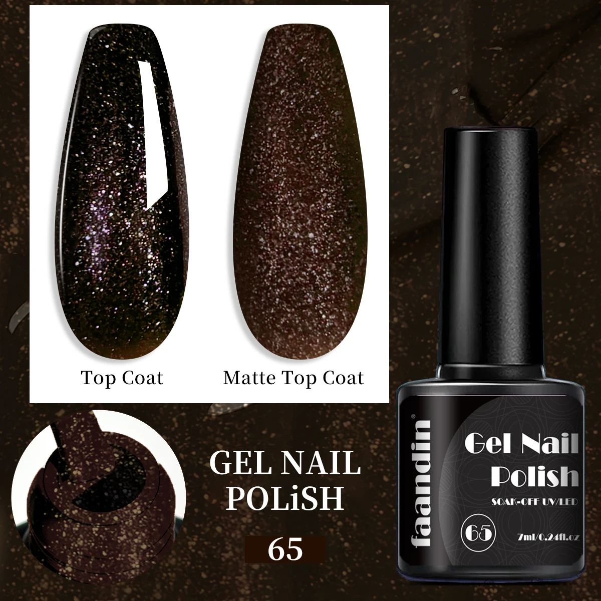 Faandin 7ml 1 Bottle, Classic Dazzling Color Series, Solid Color Gel Nail Polish, Classic Versatile Colors, Rich Color, Pearlescent Solid Colors Are All Very Versatile, Strong and Long-Lasting, Wear-Resistant, Not Easy to Fade, a Must-Have Item for Fashionable Ladies' Dates and Social Gatherings, Easy to Apply at Home, Nail Salon Special Nail Gel