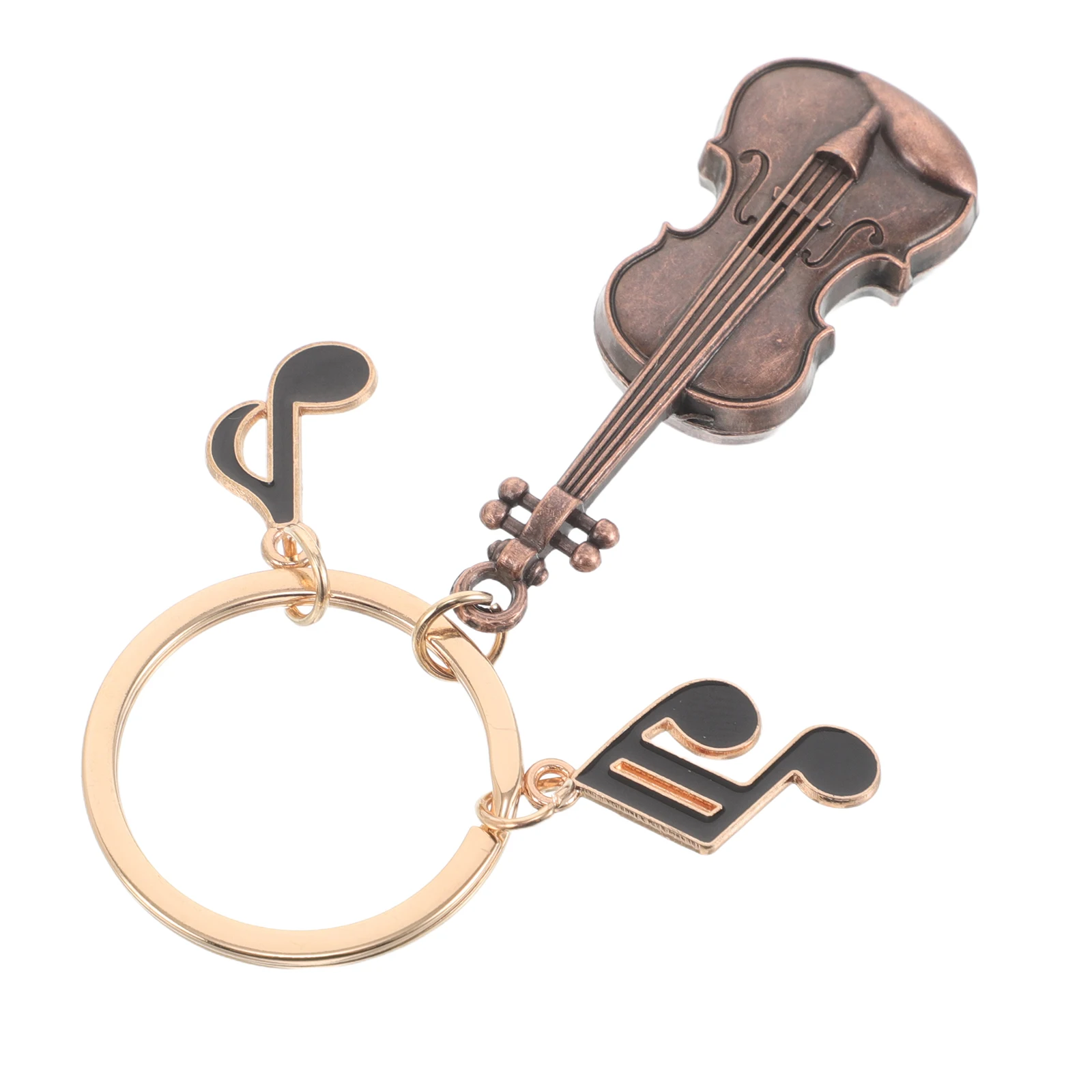 

Retro Music Keychain Vintage Guitar Violin Zinc Alloy Chains Bag Decor Charms Handbag Musical Instrument Mini Gifts Packaging