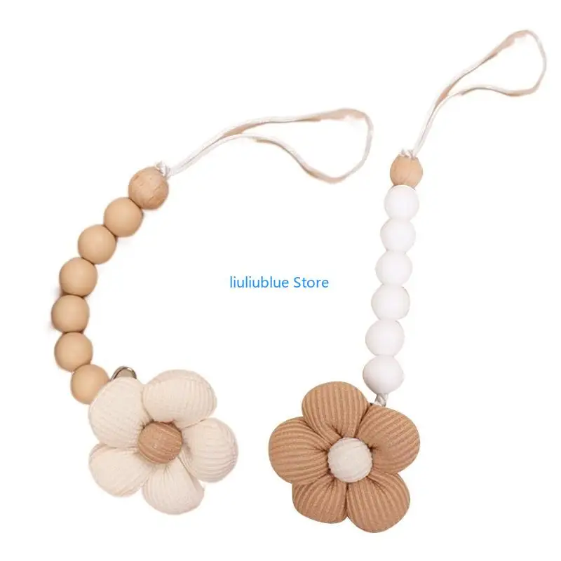 

Pacifier Holders Toddlers Newborn Teether Toy Soother Chain Pacifier Strap Clip 62CF