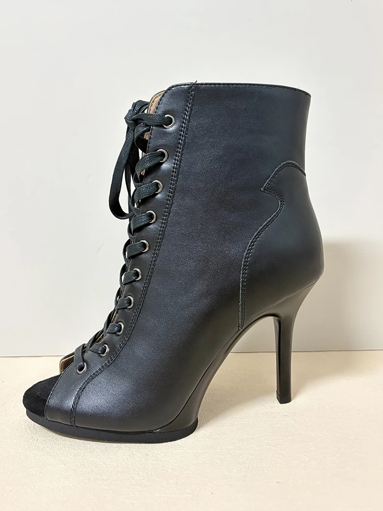 9,5 cm & 11 cm Plateau-Tanzschuhe auf Lager, PU-Leder, stabile lateinamerikanische Tanzschuhe, Gummisohle, für drinnen und draußen geeignet. – Detail 2