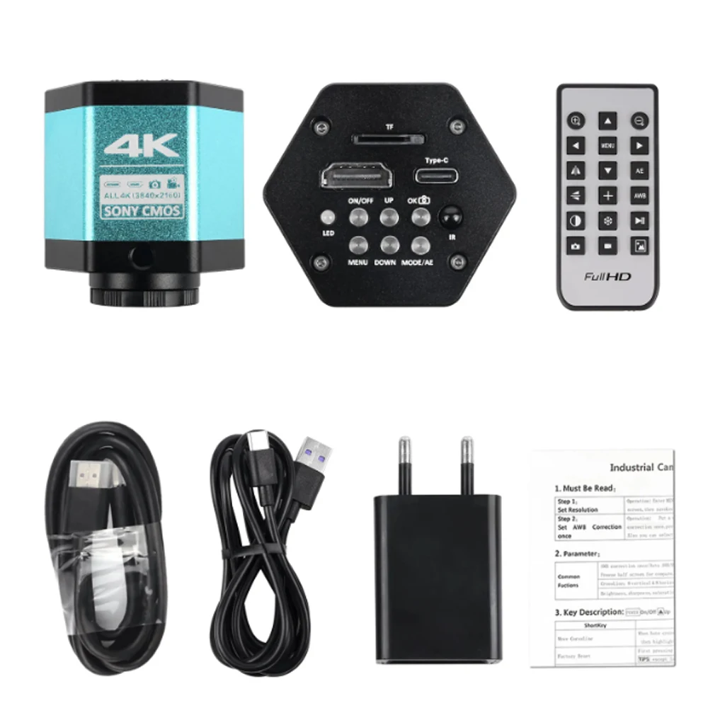 NICE-POWER 4K full HD microscopio industriale C-Mount fotocamera digitale saldatura PCB riparazione del telefono cellulare microscopio con supporto
