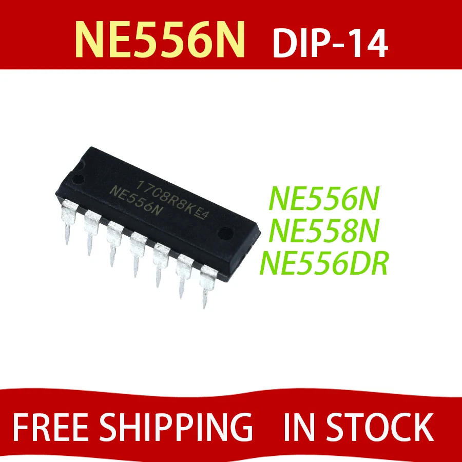 10PCS NE556N DIP14 NE556 DIP 556N DIP-14 NE558N NE558 NE556DR NE556DT SOP-14