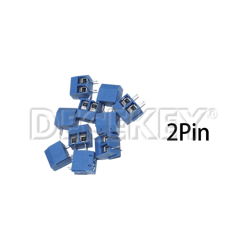 5mm KF301 2 Pin 3 Pin Wire Connector Straight Needle Blue KF301-2P KF301-3P PCB Screw Terminal Block