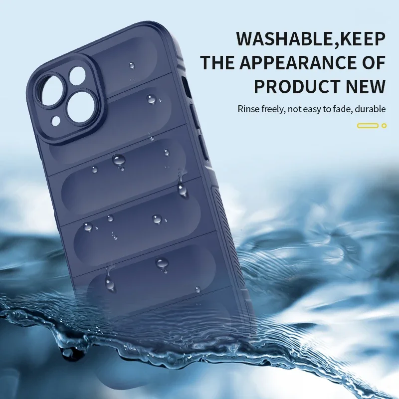 حافظة لهاتف آيفون 16 15 14 13 12 11 Pro XS Max ثلاثية الأبعاد غطاء خلفي ناعم من السيليكون السائل الأصلي