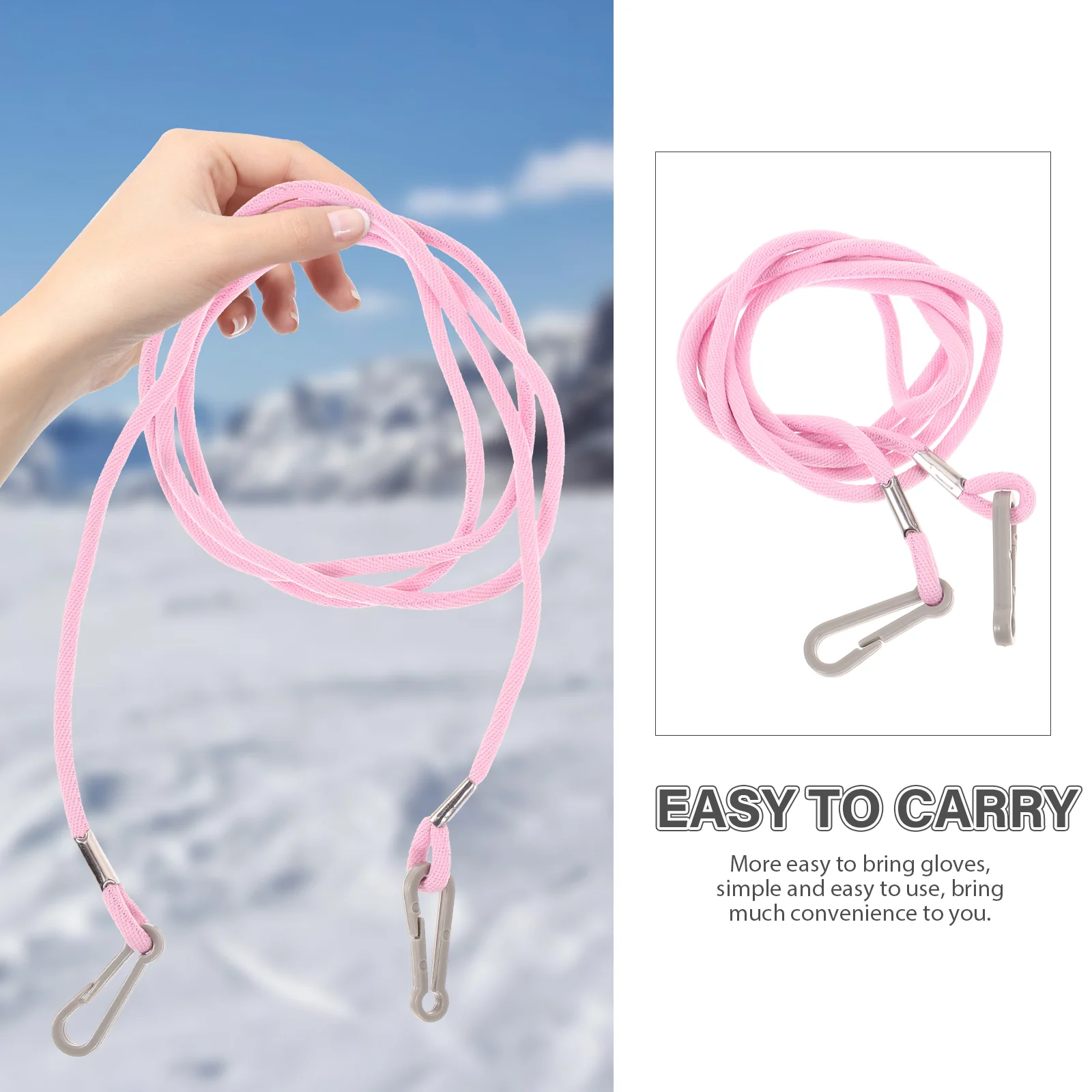 Ski Glove Lanyard Nylon Multi-function Holder Women Winter Gloves Mitten Rope For Kids Men's Portable Strap Girl Anti-lost