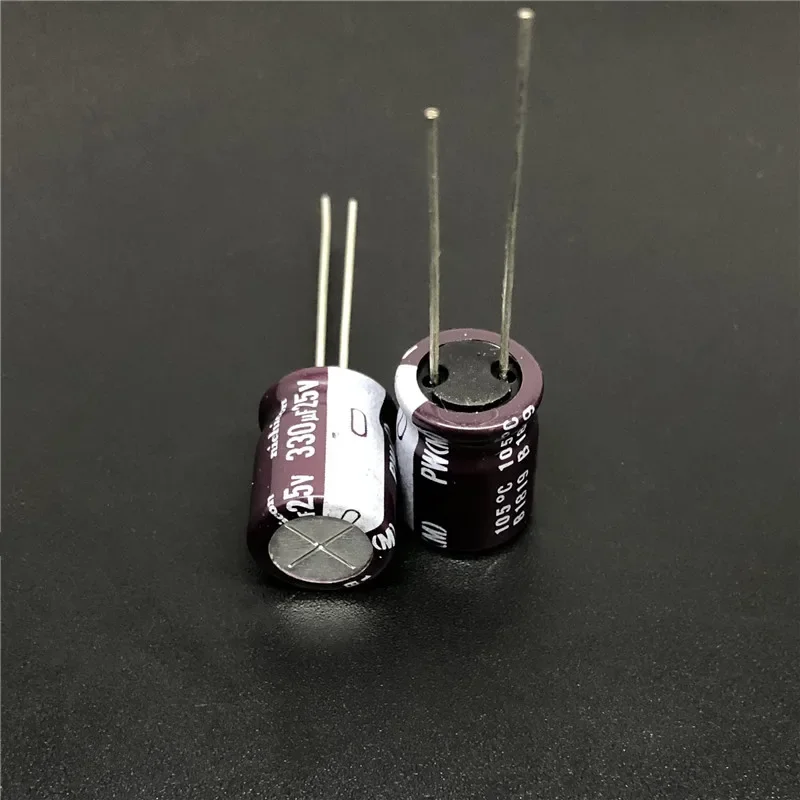 10pcs/100pcs 330uF 25V NICHICON PW Series 10x13mm Low Impedance Long Life 25V330uF Aluminum Electrolytic capacitor