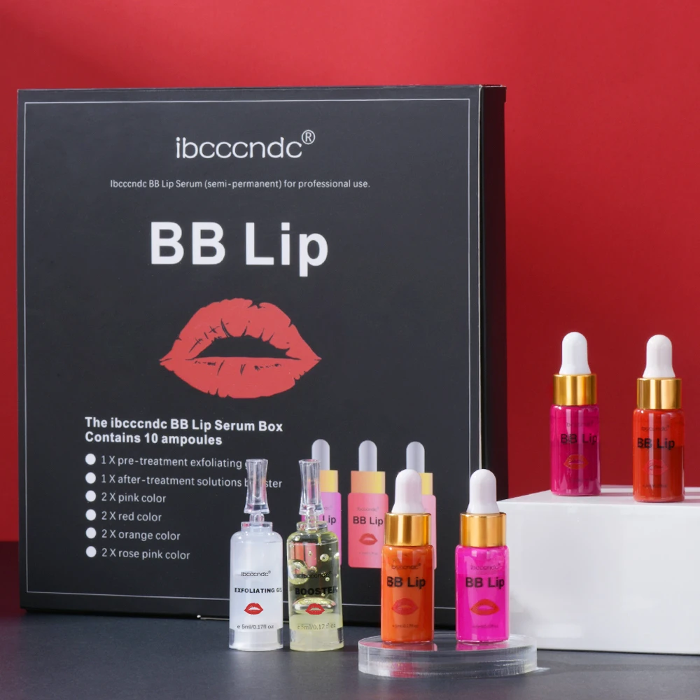 Korea Glow BB Lips Ampoule Serum Starter Set Semi-Permanent BB Lip Gloss Tinted Pigment Lasting Moisturizing For Lip Care Makeup