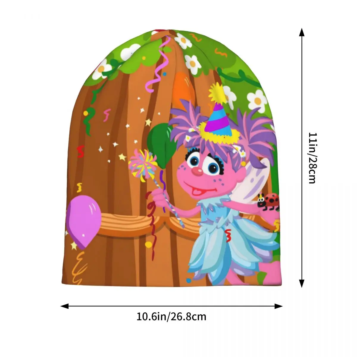 Sesame Street Cartoon Bonnet Hats Vintage Outdoor Skullies Beanies Hat Abby Cadabby Unisex Spring Head Wrap Cap