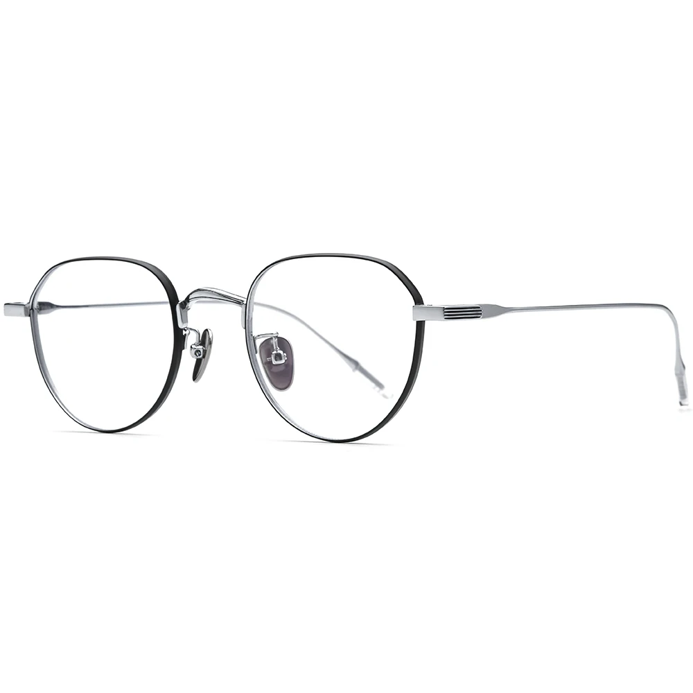 NIANZHEN Titanium Alloy Glasses Frame Men Polygon Brand Design Eyeglasses Women Ultralight-Weight Retro Eyewear Spectacles 80803