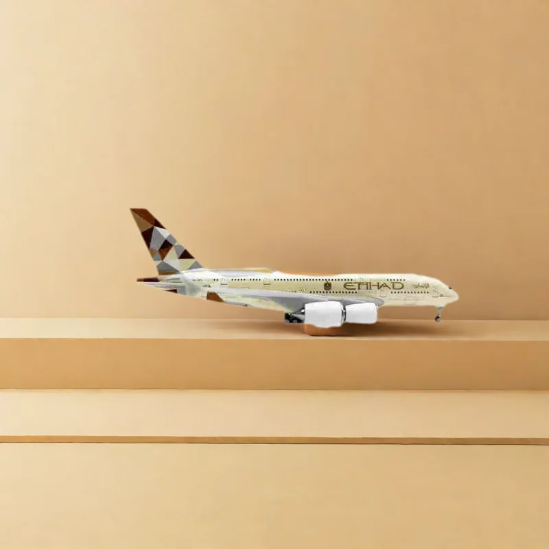 

30 см Airbus литой самолет 1/240 моделирование Etihad A380 модель самолета из смолы домашний офис Декор самолета коллекционные подарки
