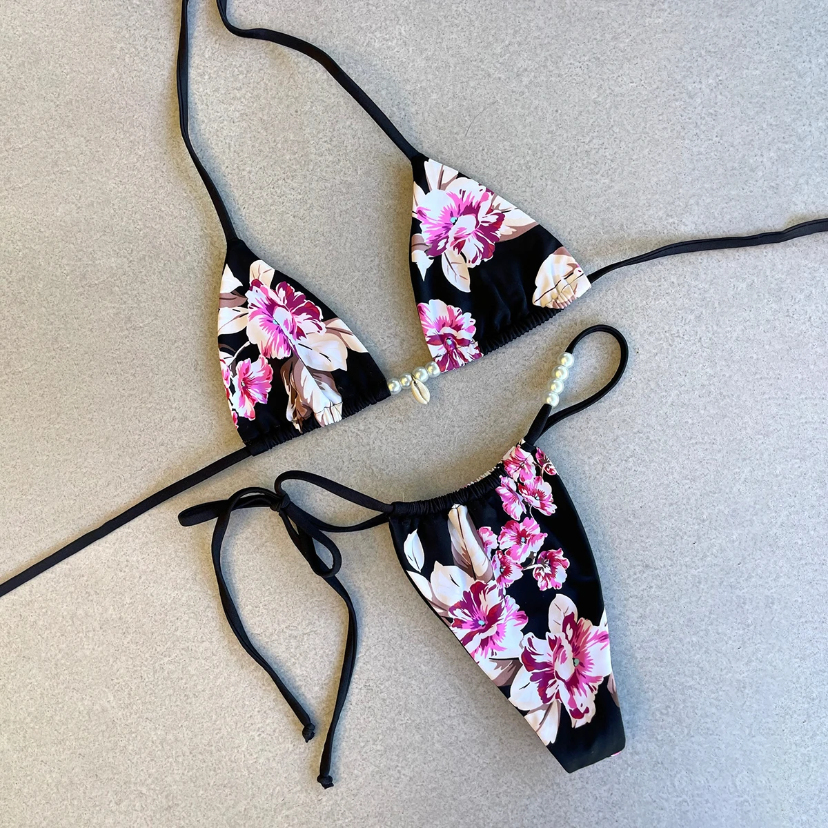 

Micro Bikinis 2026 Sexy Women Swimsuit Swimwear Female Shell Bikini Set Floral Biquini Bathing Suit Swimming Suit Beachwear