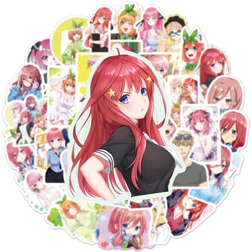 10/30/50pcs The Quintessential Quintuplets Anime Stickers Kawaii Girl Nakano Miku Itsuki Decals Suitcase Luggage Cartoon Sticker