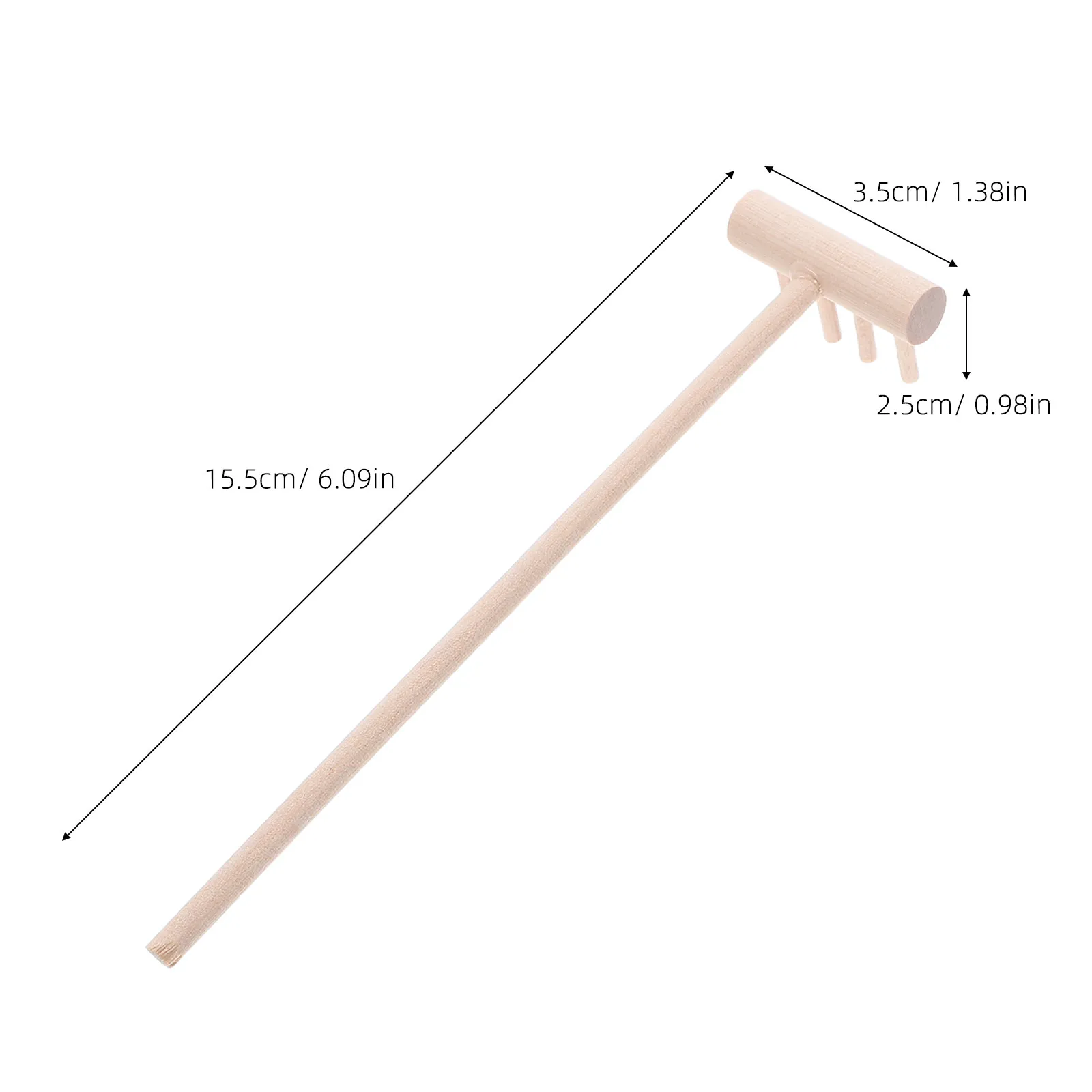 24Pcs Natural Wood Mini Sand Rake Portable Tabletop Garden Tool for Zen Sand Painting Sandbox Bonsai Soil Raking Grass Dirt