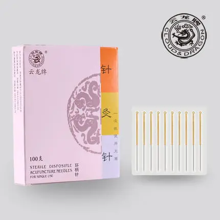 

Moxibustion needles sterile one-time acupuncture needles copper handle aluminum foil single piece acupuncture needles 100