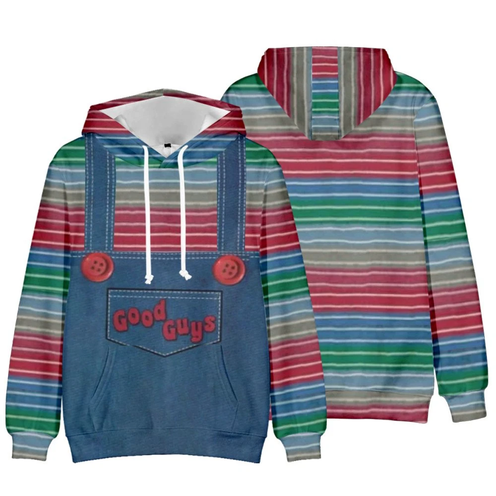 

2026 Chucky Tv Series Good Guys Hoodie Chucky Season 2 Cosplay Uniform Long Sleeve Sweatshirts New Men Women's Clothes