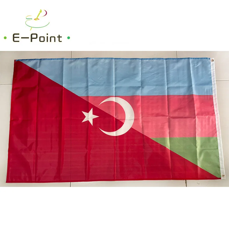 Azerbaijan Turkey Friendship Flag 2ft*3ft (60*90cm) 3ft*5ft (90*150cm) Size Christmas Decorations for Home Banner