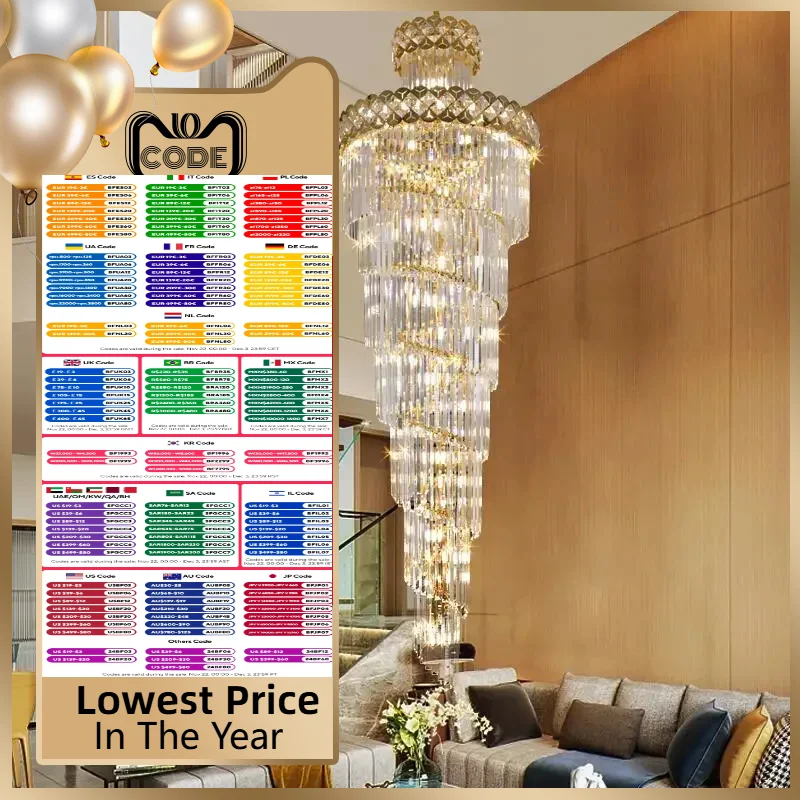 2024 New Chandelier Led Pendant Lamp Modern Art Deco Large Pendant Luxury Exquisite K9 Crysta Lighting For Living Room