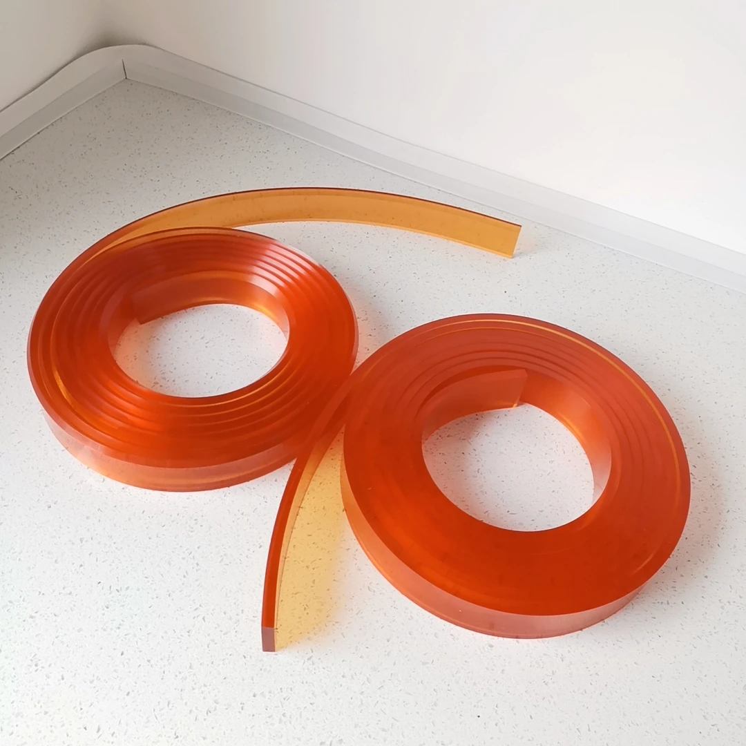 1pc 4M Length 35X7MM One Roll Brown Screen Printing Squeegee Ink Wear Resistant Strip Flat Rubber 65A 75A 85A Hardness