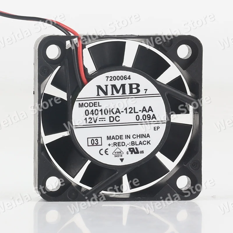 

Новый оригинальный вентилятор NMB 40X40X10MM 5V 24V 48V DC12V 0.09A AC EC 4010 04010KA-12L-AA, 4 см, с двойным шарикоподшипником, для инвертора, трехпроводной