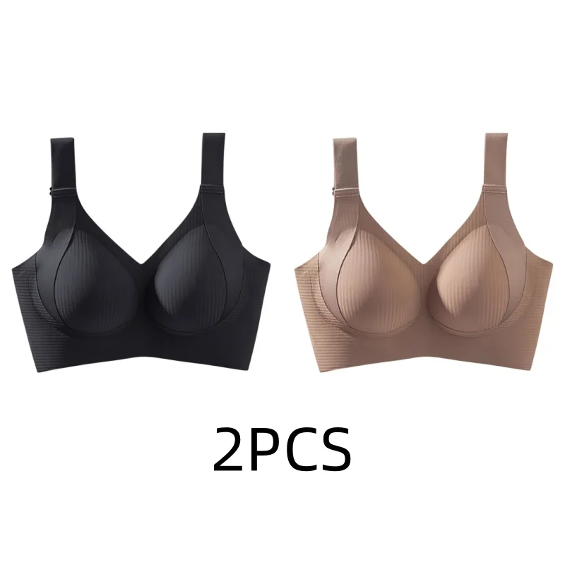 1/2PCS naadloos damesondergoed, dunne stijl, grote borsten, kleine borsten, geen draden, pull-up en anti-verslapping grote maat bh