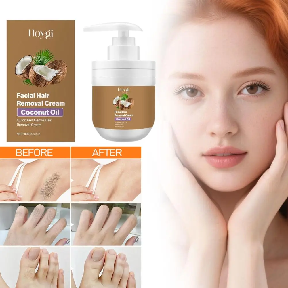 2025 aceite de coco crema depilatoria suave no irritante elimina el cabello no deseado en todo el cuerpo crema depilatoria hidratante