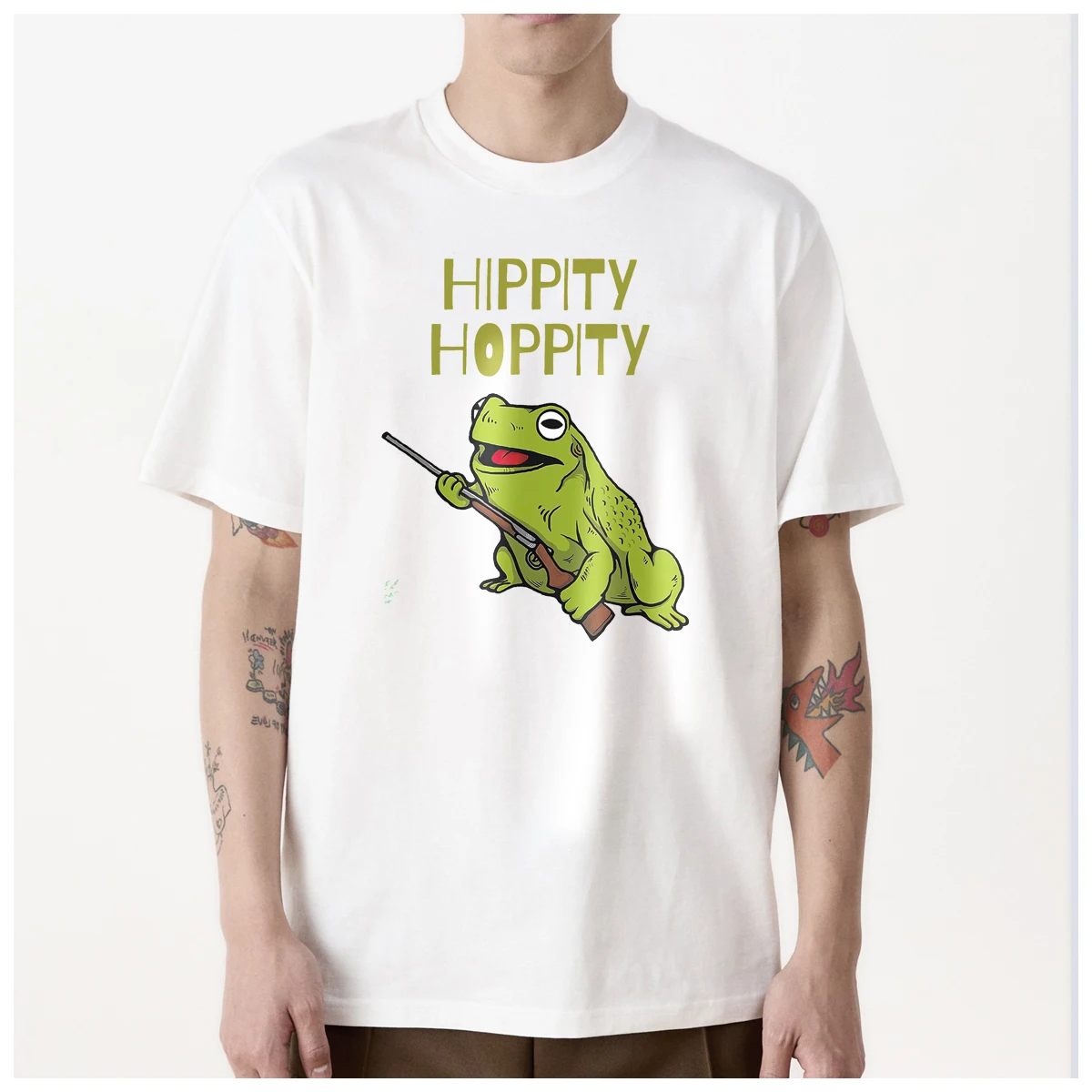 frog bang! ridiculous HIPPITY HOPPITY t shirt mens Women Trendy Fashion 100% Cotton summer casual Streetwear Unisex couple Y2k