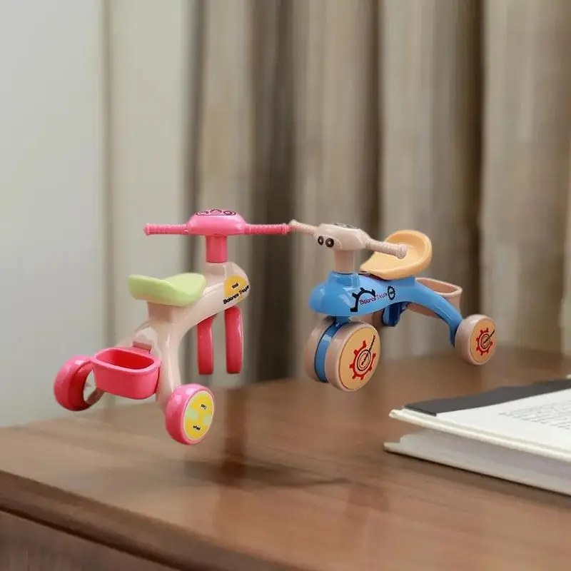 لعبة دراجة ثلاثية العجلات مصغرة من قطعة واحدة - ملحقات بيت الدمية ونموذج الديكور