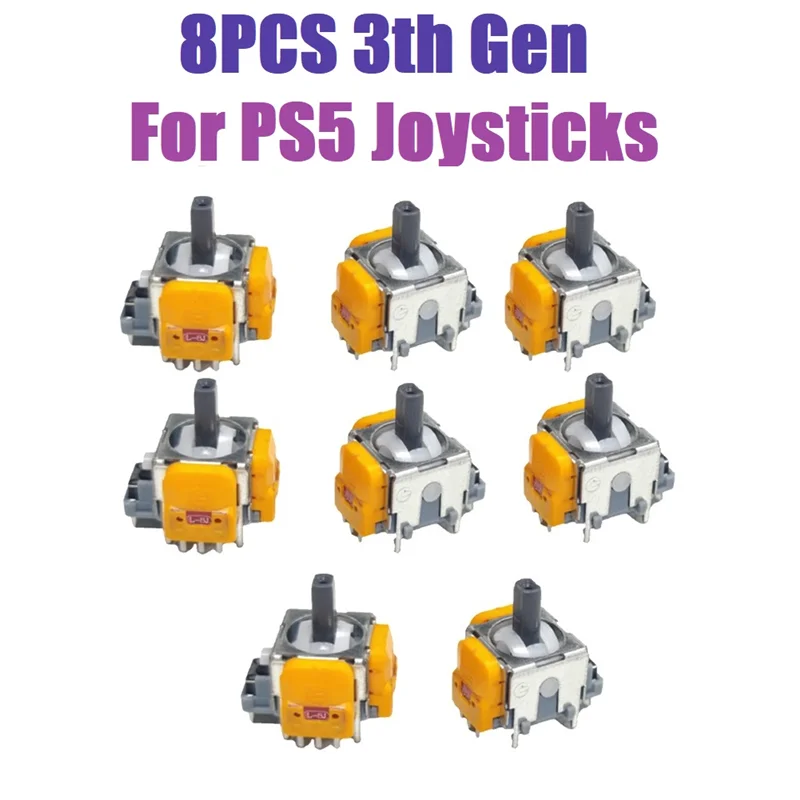 8 Uds. Para Joysticks PS5 Hall, Joysticks ajustables electromagnéticos de alta precisión