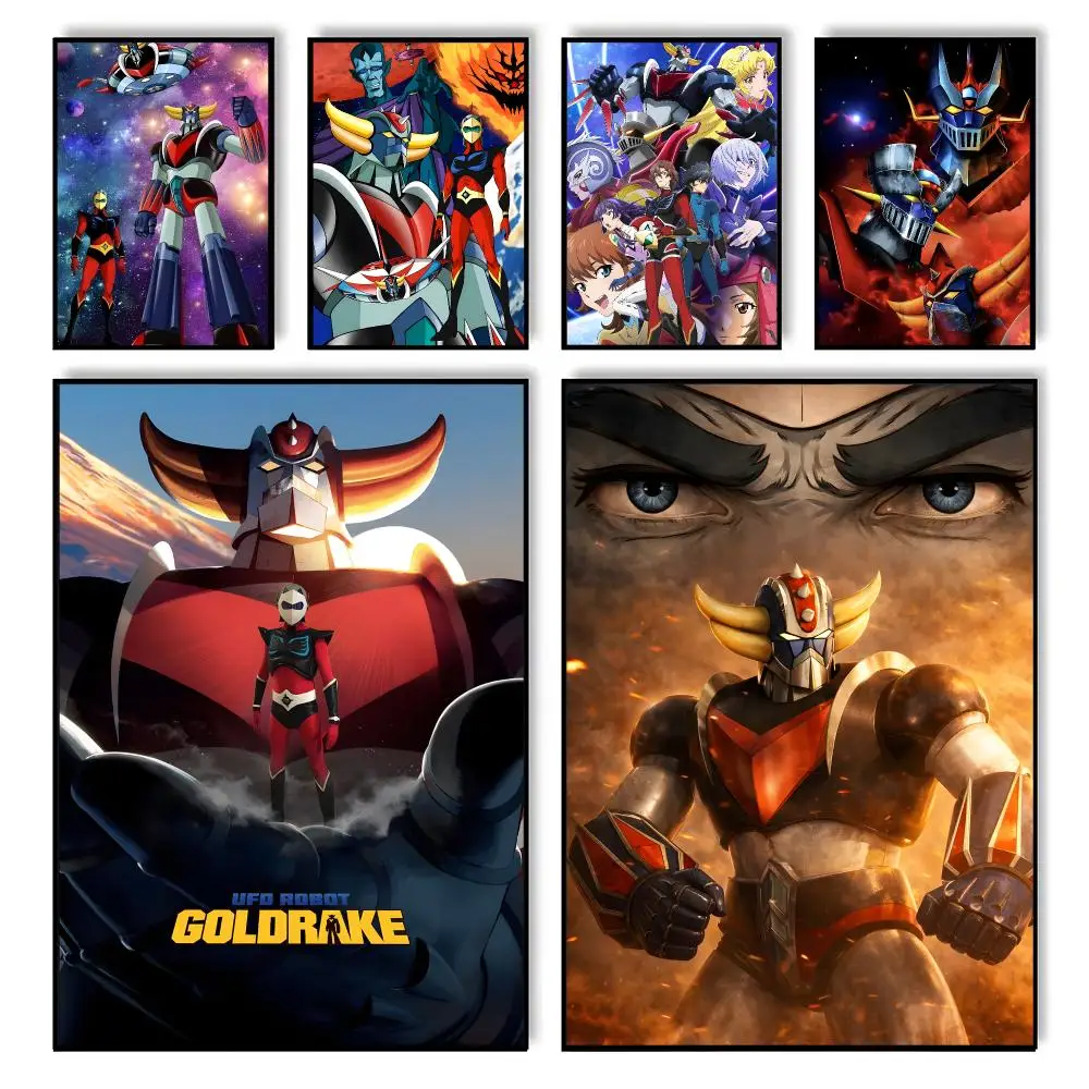 UFO Robo Grendizer Anime Poster HD Self Adhesive Waterproof Wall Art Ideal for Home Office Dorm Bedroom Great Gift