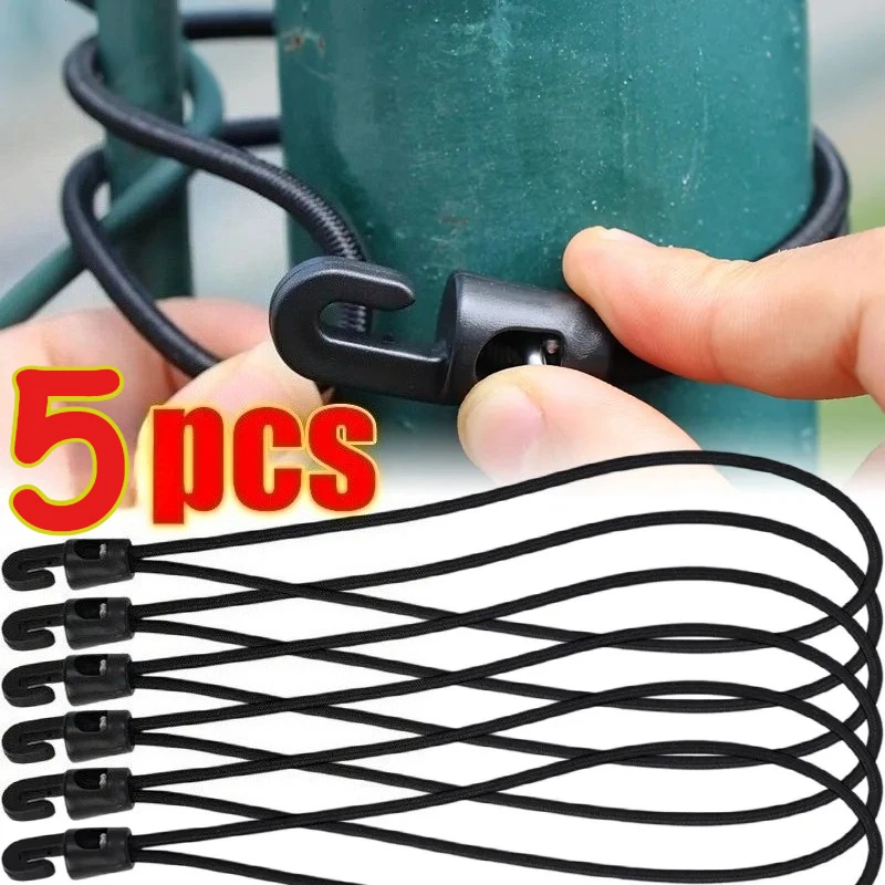 5 قطعة 10/26 سنتيمتر بنجي الحبل مع السنانير 10/15/25 سنتيمتر مرونة عالية المتوسع مع السنانير المطاط الموتر مع السنانير التخييم القماش المشمع