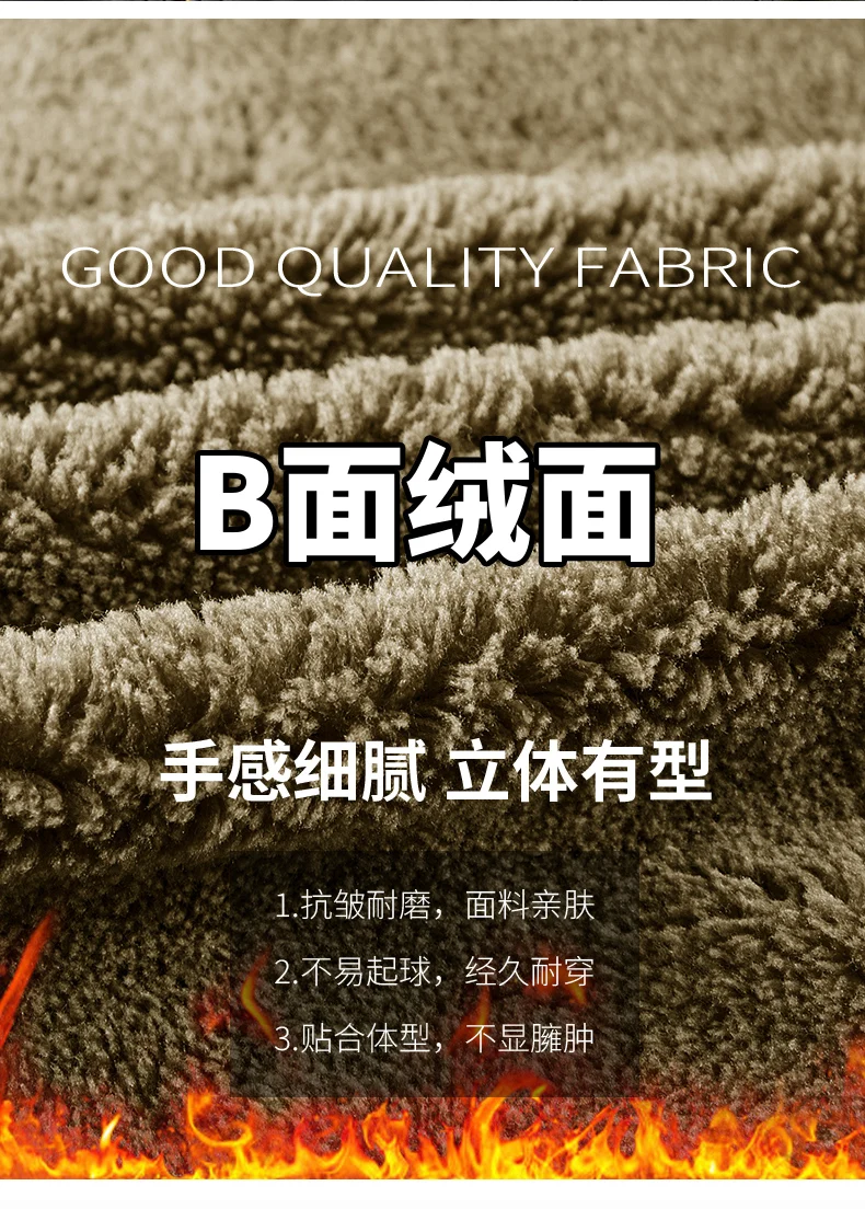New Autumn Winter Men Washed Cotton Reversible Flight Jacket Lamb Fleece Fleece Lined Thick Warm Outerwear For Middle Aged Male