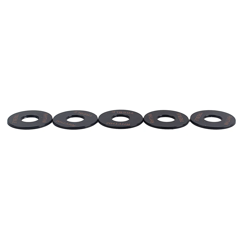 

5pcs Rhythm Treble Washer Electric Guitar Parts Hardware Toggle Switch Plate Black Marker Durability Longlasting Inspection
