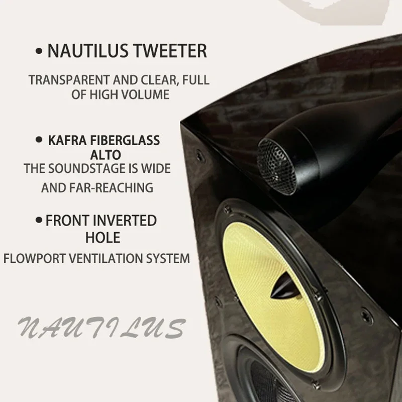 Balenald Home Theater System BA-9 Three-Way Speakers Dual 8-Inch Audiophile-Grade Passive Floor-Standing HIFI Nautilus Speakers
