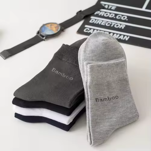 10Pairs Bamboo Fiber Socks Men Casual Business Anti-Bacterial Comfortable Breatheable High Quality Sock Male Plus Size EU38-46 - Image 6
