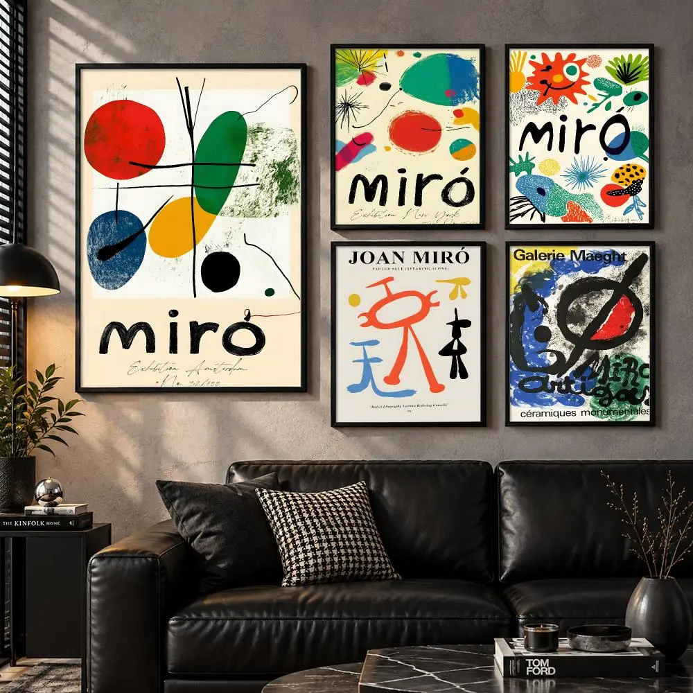 J-JOAN MIRO Art Poster Trendy And Easy-to-Apply Wall Art Stickers For Home Decor And Dorm Room Walls