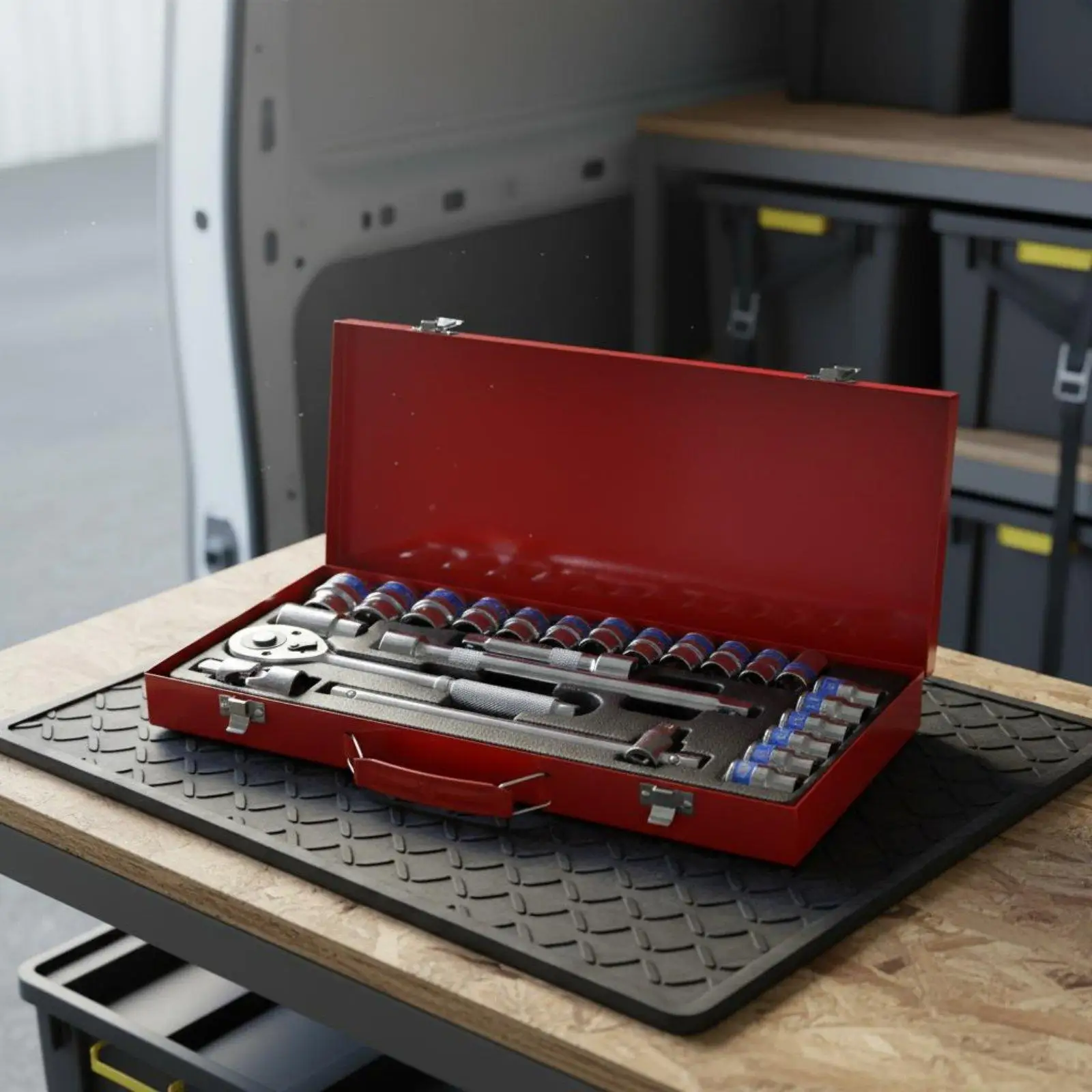 24 Pieces Ratchet Wrench Set Sturdy Storage Case Ratchet and Set Quick Release