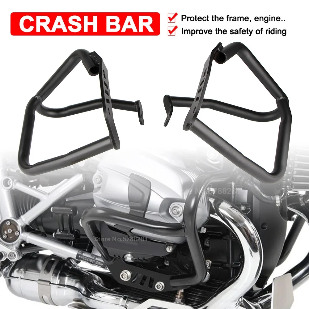 

Motorcycle Refit Tank Guard Crash Bars For BMW R nine T 2014-2022 R9T RNINET Scrambler Racer 2016-2022 Frame Bumper Protection