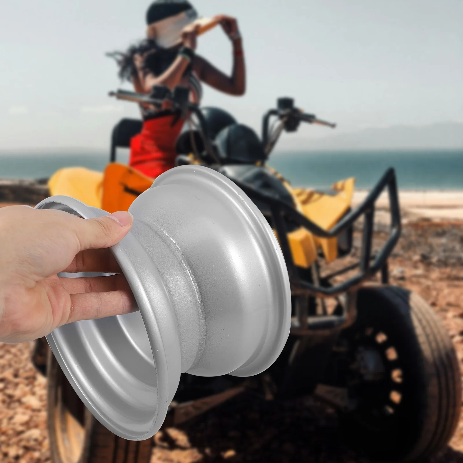 حافة محور عجلات Atv 3 فتحات استبدال حديد متوافق مع 50-125cc لتحسين استقرار التعامل مع أجزاء Atv حافة العجلة