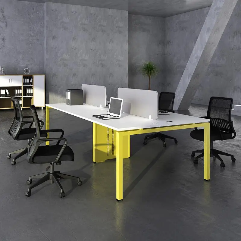 

Office desk and chair combination staff desk 4 people simple modern double staff designer furniture
