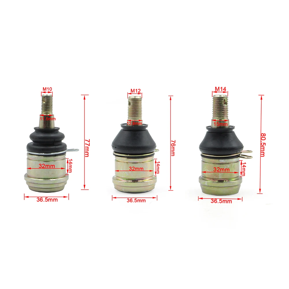 ATV 32X14mm Welding Swing Control Arm Ball Joint For 50 70 90 110 125 150 200 250cc Electric Quad Go Kart UTV Buggy Golf Cart